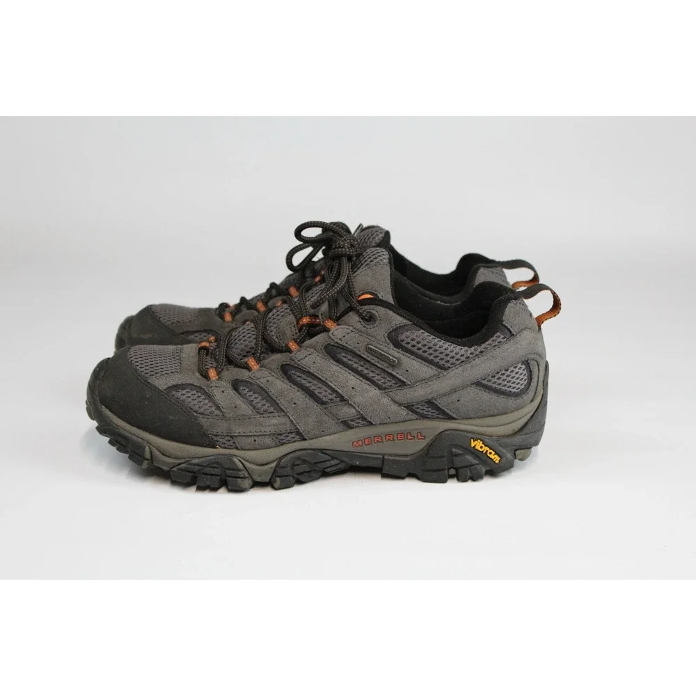Merrell Vibram Waterproof Men's Hiking Shoes Gray Black Orange US 10.5 J06029W